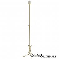 1-Light Freestanding Aisle Candelabra - Pillar Style - Gold Leaf