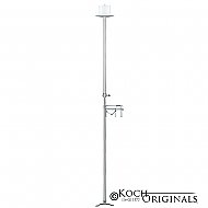 1-Light Aisle Candelabra w/ Quick Clamp - Pillar Style - Frosted Silver