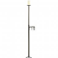 1-Light Aisle Candelabra w/ Quick Clamp - Pillar Style - Onyx Bronze