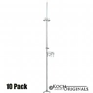 1-Light Aisle Candelabra w/ Quick Clamp - 10 Pack - Frosted Silver