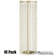 Tabletop Crystal Column - 25'' Tall - 10 Pack - Gold Leaf w/ Clear Crystals