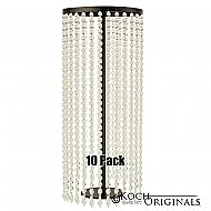 Tabletop Crystal Column - 25'' Tall - 10 Pack - Onyx Bronze w/ Clear Crystals