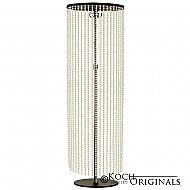 Crystal Column - Adjustable Height - Onyx Bronze w/ Clear Crystals