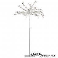 Crystal Tree - Adjustable Height - Frosted Silver w/ Clear Crystals