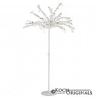 Crystal Tree - Adjustable Height - White w/ Clear Crystals