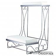 Single Kneeling Bench - Convertible - Frosted Silver