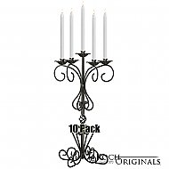 36'' Tall Old World Tabletop Candelabra - 10 Pack - Onyx Bronze