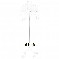 32'' Tall Tabletop Candelabra - Pillar Style - 10 Pack - White