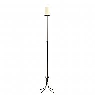 1-Light Freestanding Aisle Candelabra - Pillar Style - Onyx Bronze