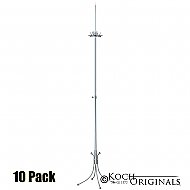 1-Light Freestanding Aisle Candelabra - 10 Pack - Frosted Silver