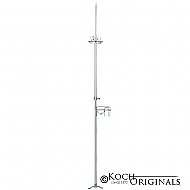 1-Light Aisle Candelabra w/ Quick Clamp - Frosted Silver