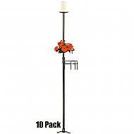 1-Light Aisle Candelabra w/ Quick Clamp - Pillar Style - 10 Pack - Onyx Bronze