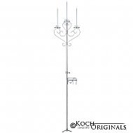 3-Light Aisle Candelabra w/ Quick Clamp - Frosted Silver