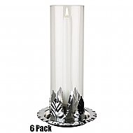 Candle Chimneys - 10'' - 6 Pack Glass Candle Chimney