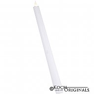 LED Taper Candle w/ Switch - White - 8'' - 10 Pack