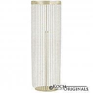 Crystal Column - Adjustable Height - Gold Leaf w/ Clear Crystals
