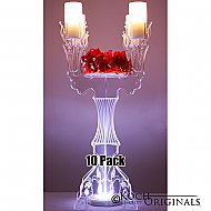 Illuminate Ivy Tabletop Candelabra - 10 Pack - 30'' Tall, 4 Light w/ Flower Plate