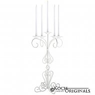 36'' Tall Old World Tabletop Candelabra - White