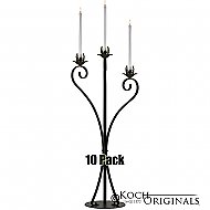 3-Light Swan Candelabra - Traditional Style - 10 Pack - Onyx Bronze