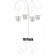 30'' Tall Tabletop Candelabra - Willow Style - 10 Pack - White