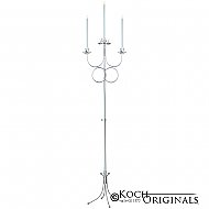 Double Ring Unity Candelabra - Frosted Silver