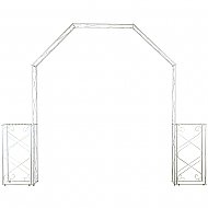 Convertible Wedding Arch w/ Two Columns - 96'' H - White