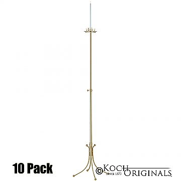 1-Light Freestanding Aisle Candelabra - 10 Pack - Gold Leaf