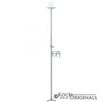 1-Light Aisle Candelabra w/ Quick Clamp - Pillar Style - Frosted Silver