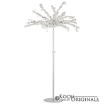Crystal Tree - Adjustable Height - Frosted Silver w/ Clear Crystals