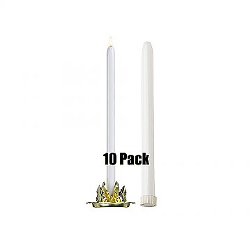 15'' Mechanical Candle - 10 Pack - White