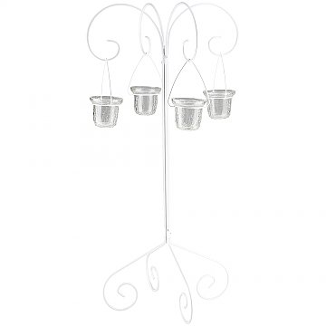 30'' Tall Tabletop Candelabra - Willow Style - White
