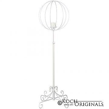 Topiary Ball Candelabra - Large - White