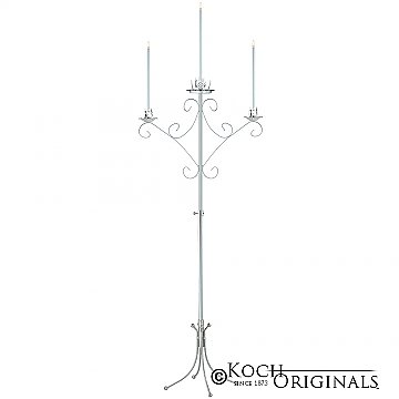 Convertible Unity Candelabra - Frosted Silver