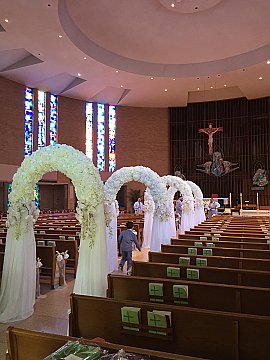 Wedding Arch - 92'' - Frosted Silver