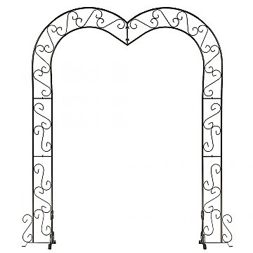 Heart Wedding Arch - Onyx Bronze