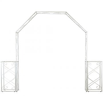 Convertible Wedding Arch w/ Two Columns - 96'' H - White